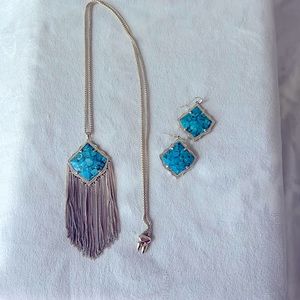 Kendra Scott bronze Veined Turquoise set